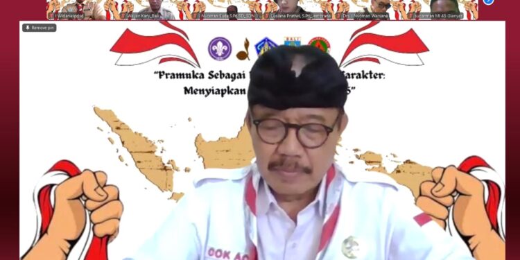 Buka Webinar, Cok Ace: Pramuka Garda Terdepan Pembentukan Karakter Songsong Indonesia Emas 2045