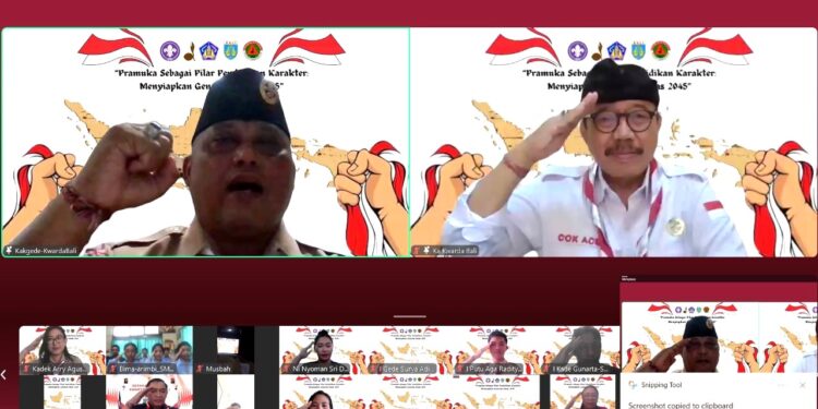 Buka Webinar, Cok Ace: Pramuka Garda Terdepan Pembentukan Karakter Songsong Indonesia Emas 2045