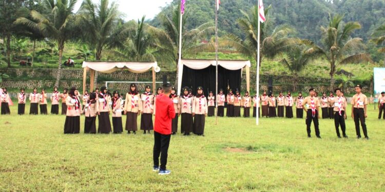 Tumbuhkan Kemandirian, Pramuka SMK Diponegoro 3 Kedungbanteng Gelar Perkemahan Calon Bantara