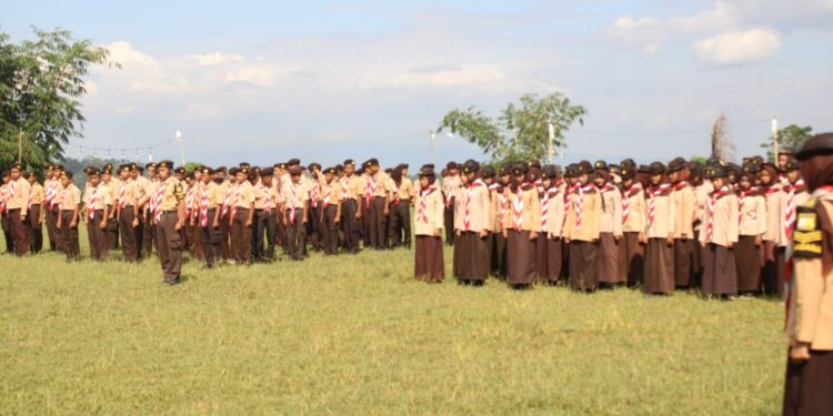 Tumbuhkan Kemandirian, Pramuka SMK Diponegoro 3 Kedungbanteng Gelar Perkemahan Calon Bantara