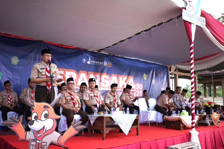 Dari Bumi Perkemahan ASM Sungai Gelam, Kak Yulius Sampaikan Sambutan Ka Kwarnas Pada Pembukaan Peran Saka Daerah Jambi