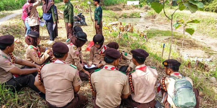 Ratusan Penegak Grobogan Berkemah Di Wisata Widuri, Kampanyekan Cegah Stunting