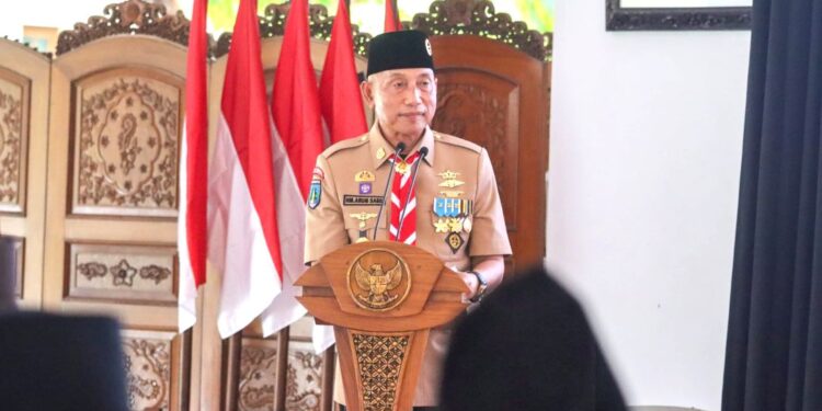 Ketua Kwarda Jatim Sampaikan Amanat Gubernur Jatim: Gerakan Pramuka Banyuwangi Ciptakan Generasi Hebat dan Bermartabat