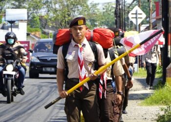 DKC Purbalingga Gelar Long March Untuk Kontingen Raimuna Daerah XIII