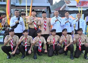 Pramuka Gudep Lapas Narkotika dan Rutan Sawahlunto Ikuti Perkemahan Satya Darma Bakti Sumbar di Lapas II B Padang