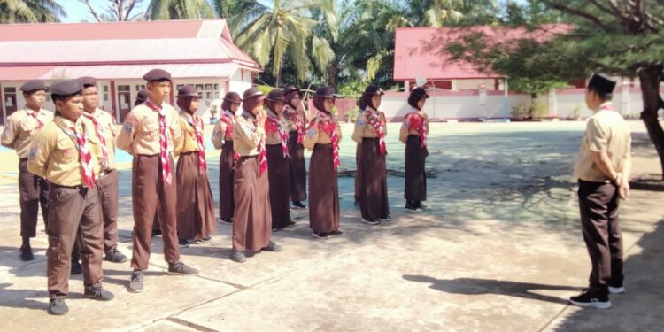 Kwarcab Nunukan Gelar Penilaian Calon Pramuka Garuda di Pulau Sebatik