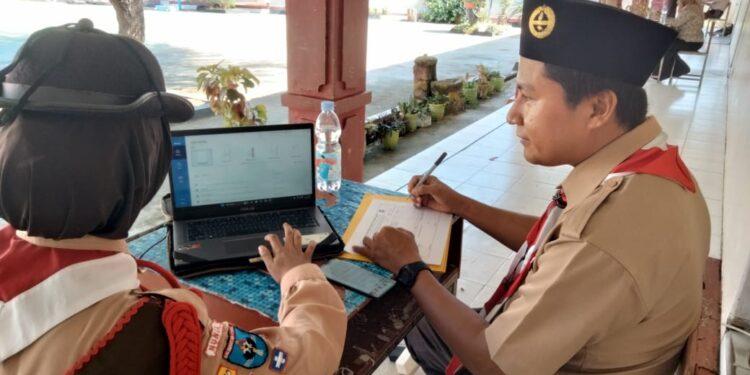 Kwarcab Nunukan Gelar Penilaian Calon Pramuka Garuda di Pulau Sebatik