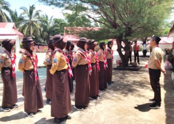 Kwarcab Nunukan Gelar Penilaian Calon Pramuka Garuda di Pulau Sebatik