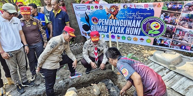 Pramuka Peduli Buleleng Mulai Bangun Dua Rumah Layak Huni
