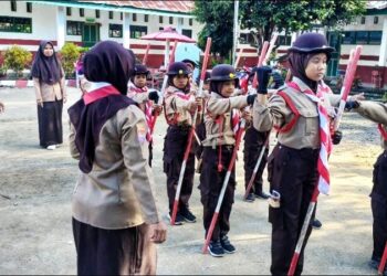Siap Menginspirasi dan Meriahkan Hari Pramuka ke-64, SDN 260 Masago Gelar Latihan Intensif