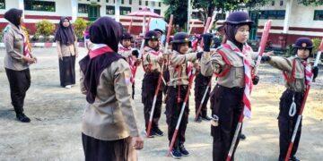 Siap Menginspirasi dan Meriahkan Hari Pramuka ke-64, SDN 260 Masago Gelar Latihan Intensif