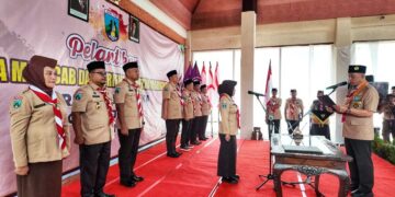 Lantik Wali Kota Sebagai Kamabicab, Kakwarda Jatim Dorong Sinergi Pramuka dan Pemkot Mojokerto