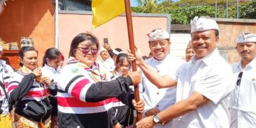 Sekda Bali Dewa Indra Lepas Kontingen Pramuka Berkebutuhan Khusus Menuju Cibubur