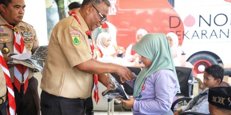 Dalam Rangka “Bulan Bakti Pramuka” Aceh Utara Gelar Donor Darah