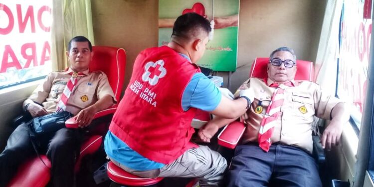 Dalam Rangka “Bulan Bakti Pramuka” Aceh Utara Gelar Donor Darah