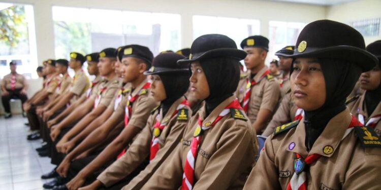 Kwarnas Gelar Pemusatan Latihan Petugas Upacara Dan Panji Hari Pramuka ke-64