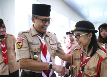 Kwarnas Gelar Pemusatan Latihan Petugas Upacara Dan Panji Hari Pramuka ke-64