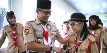 Kwarnas Gelar Pemusatan Latihan Petugas Upacara Dan Panji Hari Pramuka ke-64