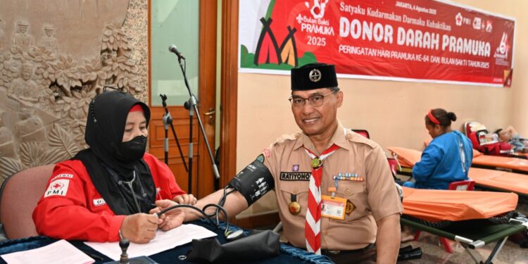 Dalam Rangka Peringatan Hari Pramuka Ke 64 dan Bulan Bakti Pramuka 2025: Kwarnas Selenggarakan Kegiatan Donor Darah