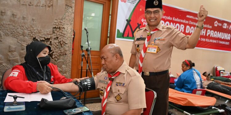 Dalam Rangka Peringatan Hari Pramuka Ke 64 dan Bulan Bakti Pramuka 2025: Kwarnas Selenggarakan Kegiatan Donor Darah