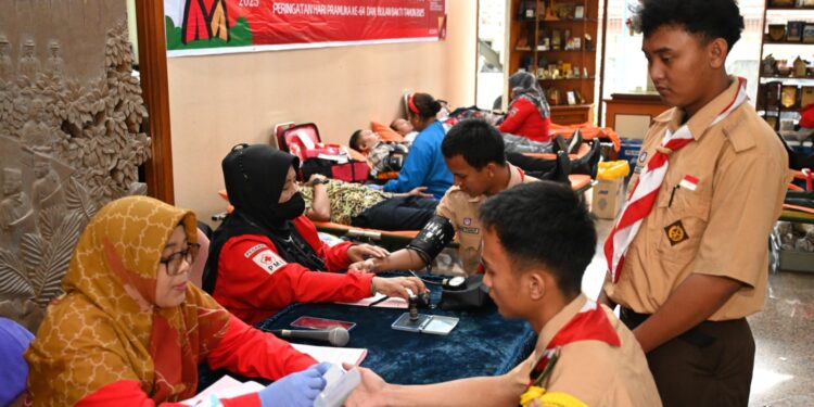Dalam Rangka Peringatan Hari Pramuka Ke 64 dan Bulan Bakti Pramuka 2025: Kwarnas Selenggarakan Kegiatan Donor Darah