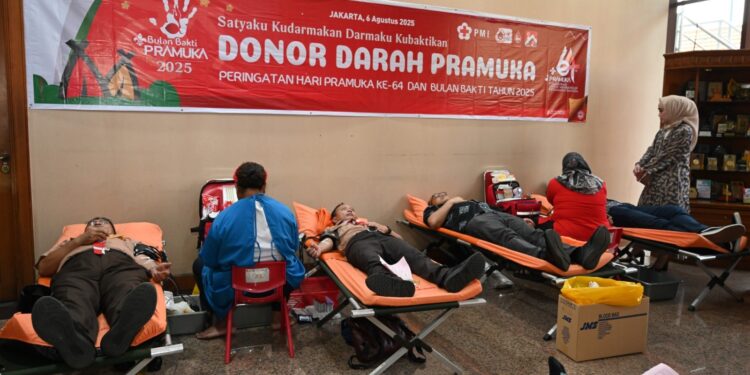 Dalam Rangka Peringatan Hari Pramuka Ke 64 dan Bulan Bakti Pramuka 2025: Kwarnas Selenggarakan Kegiatan Donor Darah
