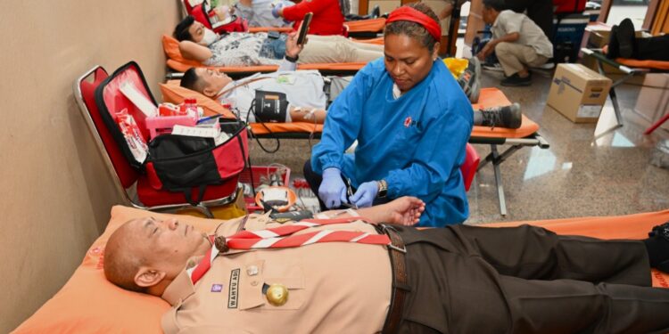 Dalam Rangka Peringatan Hari Pramuka Ke 64 dan Bulan Bakti Pramuka 2025: Kwarnas Selenggarakan Kegiatan Donor Darah