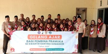 Pembina Kwartir Ranting Somagede, Antusias Ikuti Gelang Ajar