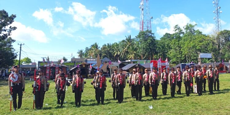 Peserta Perkemahan Kwartir Ranting Pramuka Barebbo Resmi Memasuki Bumi Perkemahan Apala