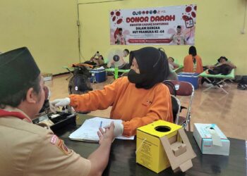 Peringati Hari Pramuka Ke 64, Kwarcab Banyumas Gelar Donor Darah