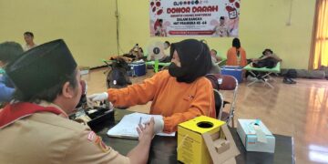 Peringati Hari Pramuka Ke 64, Kwarcab Banyumas Gelar Donor Darah