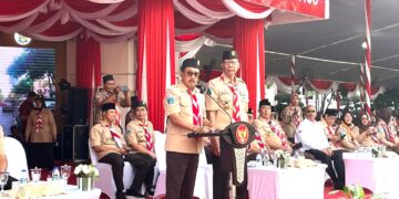 Balai Kota Semarak, 1.380 Pramuka Garuda Dikukuhkan di Puncak Hari Pramuka ke-64 Surabaya