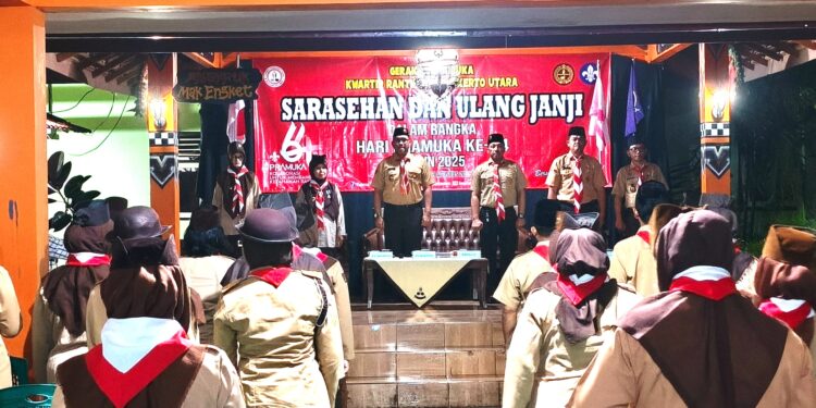 Sarasehan dan Ulang Janji Warnai Peringatan Hari Pramuka ke-64 di Purwokerto Utara