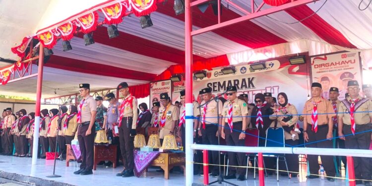 Kwartir Ranting Pramuka Barebbo Gelar Upacara Hari Pramuka ke-64 di Bumi Perkemahan Apala