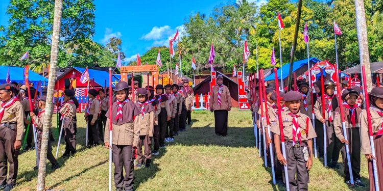 Kwartir Ranting Pramuka Barebbo Gelar Upacara Hari Pramuka ke-64 di Bumi Perkemahan Apala