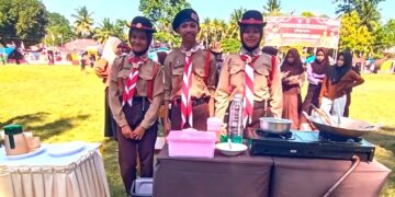Gugus Depan MTs Al Hidayah Bakke Ikuti Lomba membuat Kue Tradisional di GALAKSI 2025