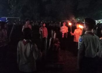 Upacara Renungan dan Ulang Janji Peringati Hari Pramuka ke-64 di Kota Pekalongan