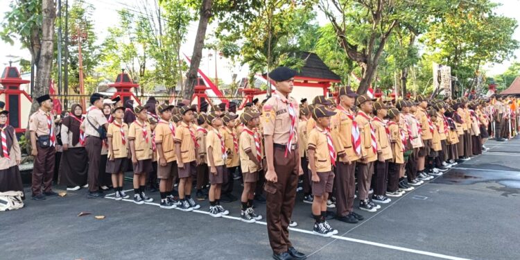 Peringatan Hari Pramuka ke-64 di Kwarcab Sukoharjo, Upacara Khidmat Dipadu Festival Kreativitas Pramuka