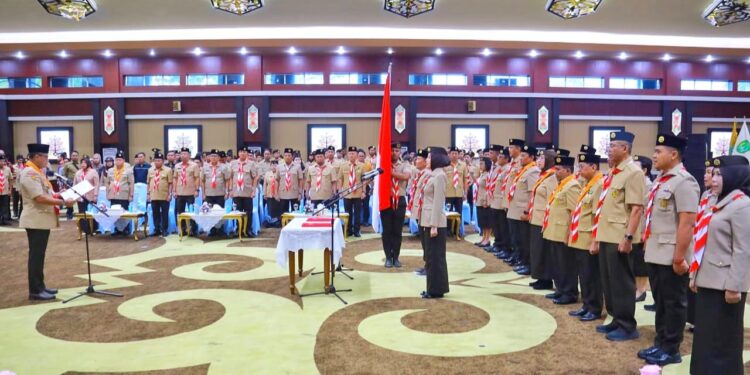 Pelantikan Kamabida, Anggota Mabida, Kakwarda, Pengurus Kwarda Kalteng dan 14 Kamabicab se-Kalteng Dirangkai dengan Upacara Hari Pramuka ke-64