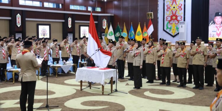 Pelantikan Kamabida, Anggota Mabida, Kakwarda, Pengurus Kwarda Kalteng dan 14 Kamabicab se-Kalteng Dirangkai dengan Upacara Hari Pramuka ke-64