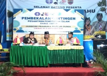 Pembekalan dan Pelepasan Kontingen Kwarran Kahu ikuti Jambore Pramuka Muslim Dunia 2025
