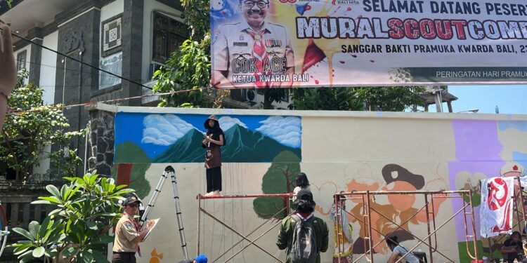 Kwarda Bali Gelar Mural Scout Competition Peringati Hari Pramuka ke-64