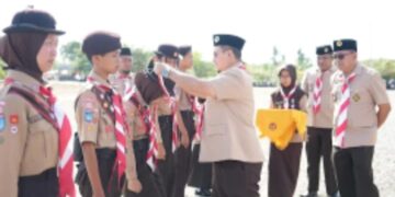 Ketua Kwarcab Mamuju Tengah Kukuhkan 15 Pramuka Garuda