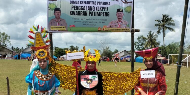 Bhinneka Tunggal Ika dan Semangat Pahlawan: Gelora Patriotisme Karnaval Pramuka Patimpeng