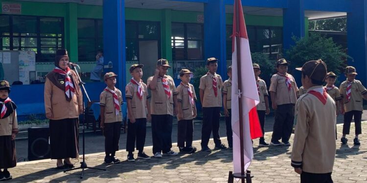 PERSARI SDN 4 Purwanegara Mewarnai Rangkaian Peringatan Hari Pramuka ke-64