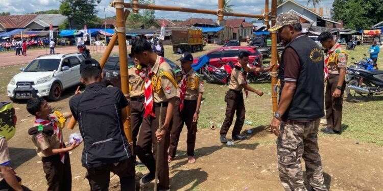 DKR Patimpeng, Tata dan Benahi Lokasi Perkemahan dan Lomba Kreativitas Pramuka Penggalang 2025