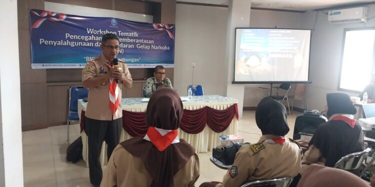 Pramuka Aceh Selatan Ikuti Workshop Tematik Pencegahan Dan Pemberantasan Penyalahgunaan Dan Peredaran Gelap Narkoba (P4GN)