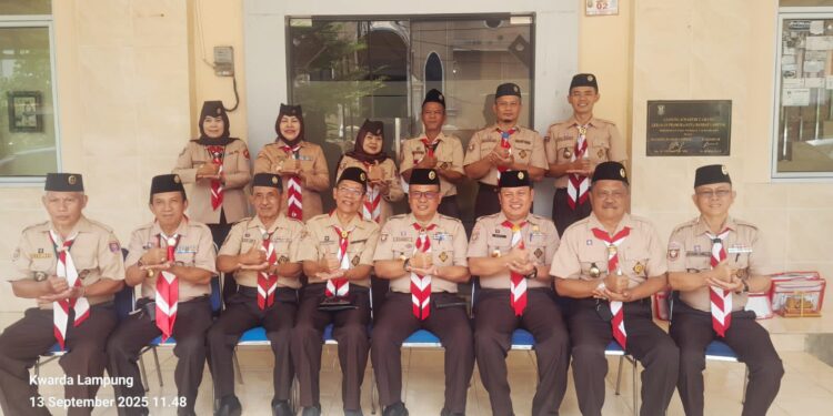 Kwarda Lampung Lakukan Visitasi ke Kwarcab Kota Bandar Lampung dalam Rangka Penilaian Kwarcab Tergiat 2025