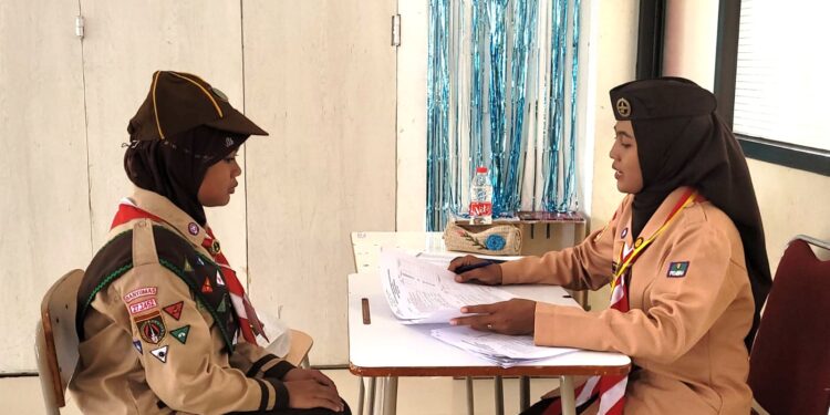 Ratusan Pramuka Kwarran Purwokerto Selatan Ikuti Ujian Pramuka Garuda