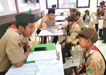 Ratusan Pramuka Kwarran Purwokerto Selatan Ikuti Ujian Pramuka Garuda